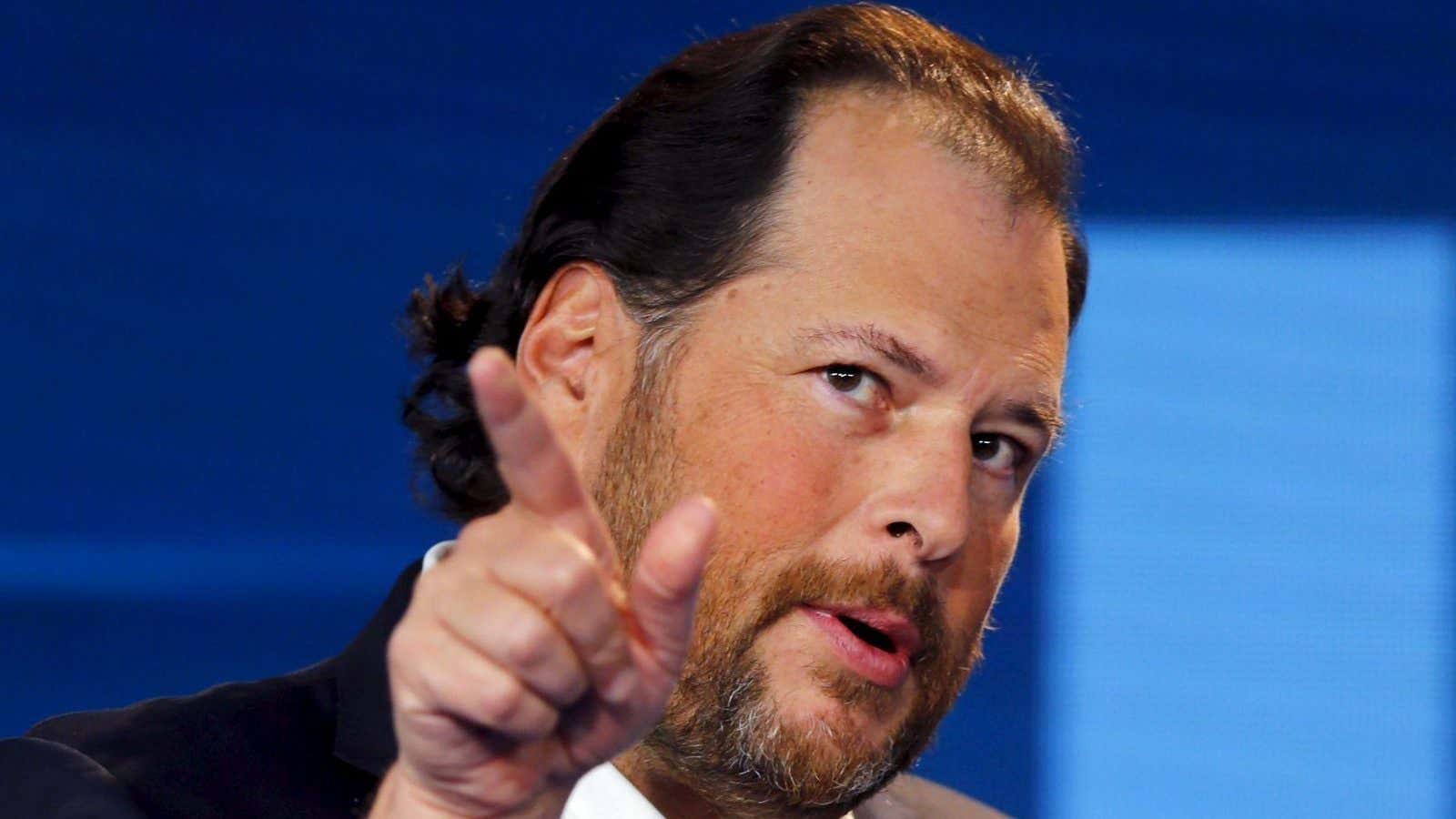 Marc Benioff, CEO of Salesforce, has twice spent $3 million to close a pay gap within the company.