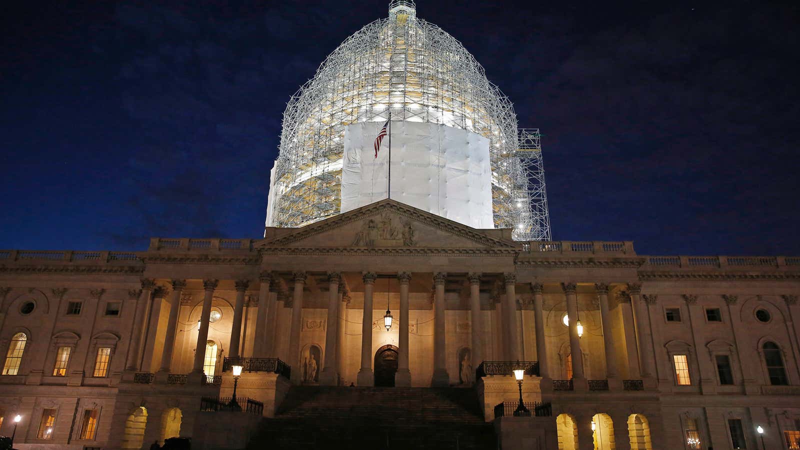 The U.S. Capitol tonight.