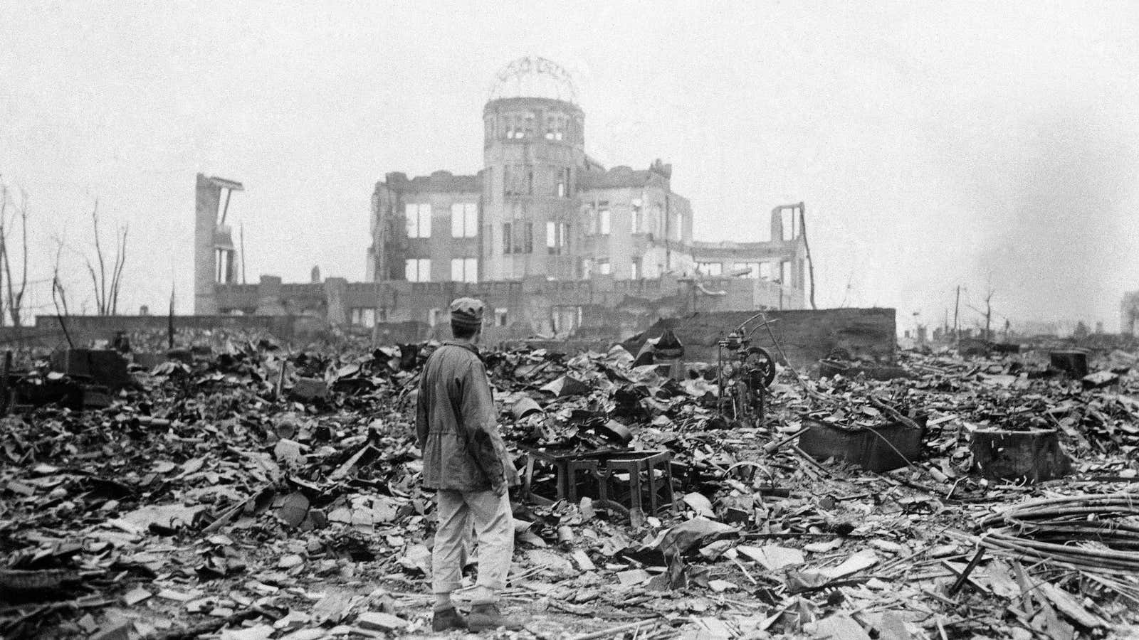 Hiroshima, one month after the atomic bomb.
