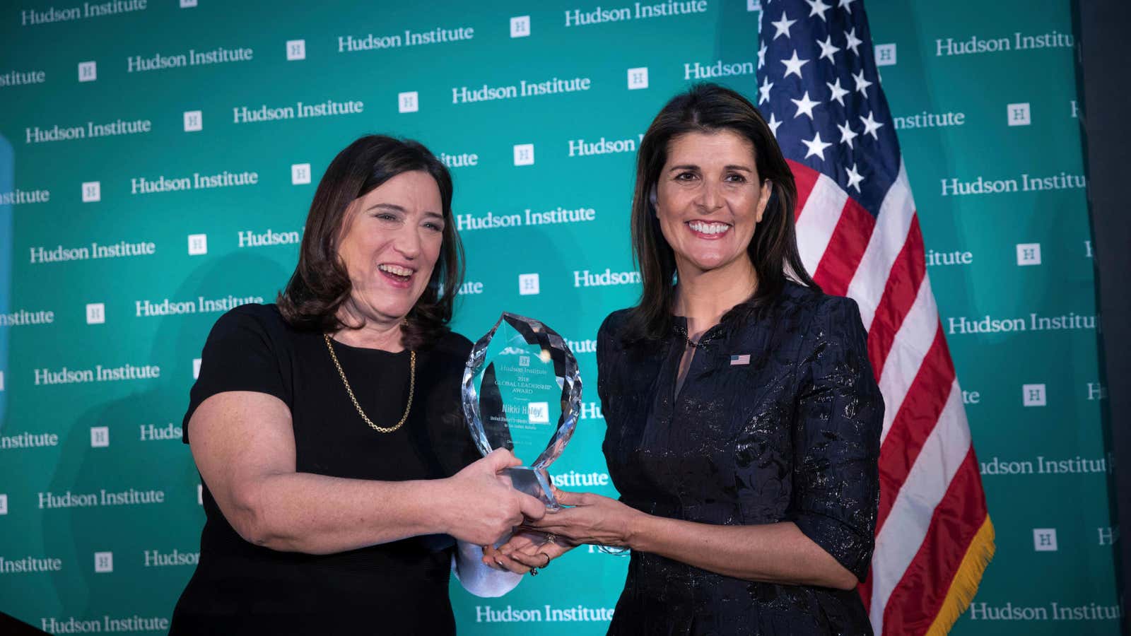 Haley blasted Russia while accepting an award at an event sponsored by an oligarch.