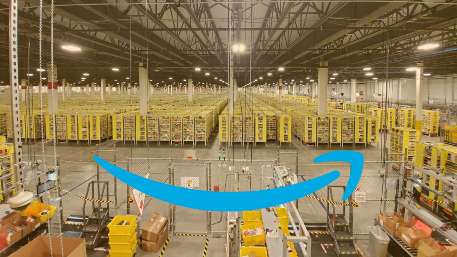 Amazon’s warehouse in Edison, New Jersey.