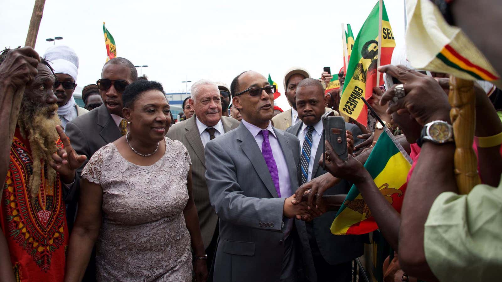 Prince Ermias Sahle Selassie, welcomed to Jamaica 50 years after his grandfather Emperor Haile Selassie.