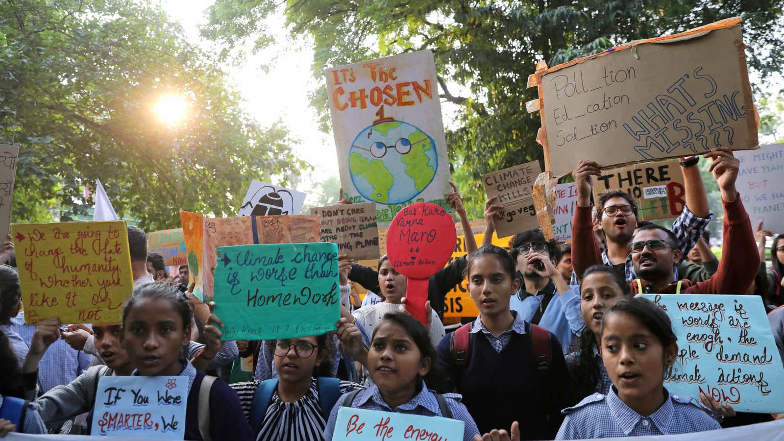Democratic protests.