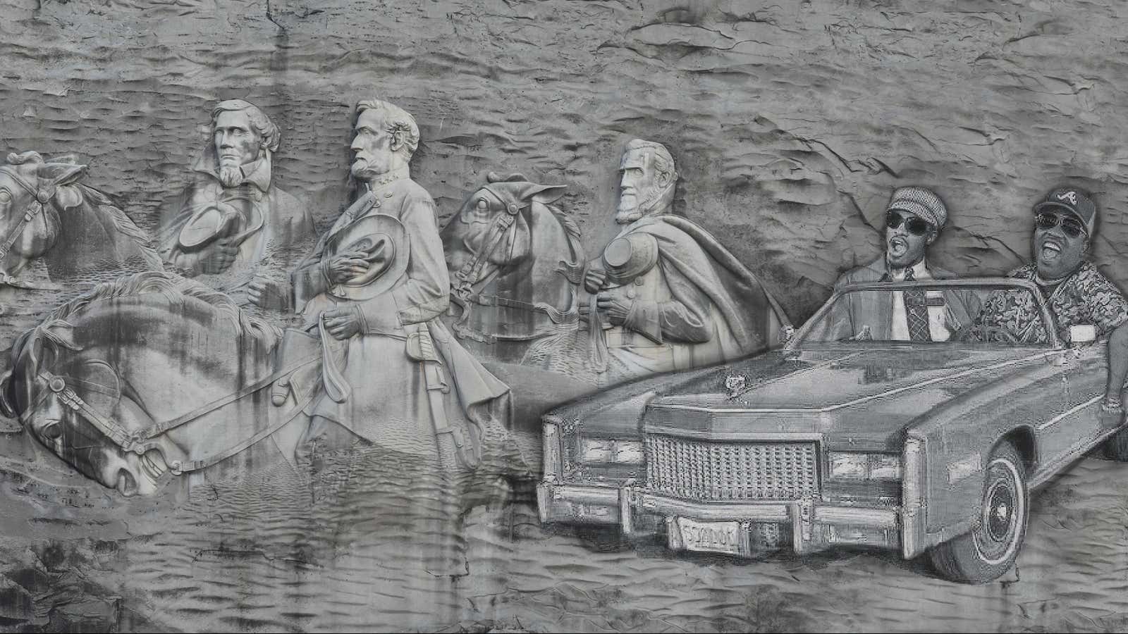 A Georgia artist wants to add Outkast to the Confederate version of Mount Rushmore