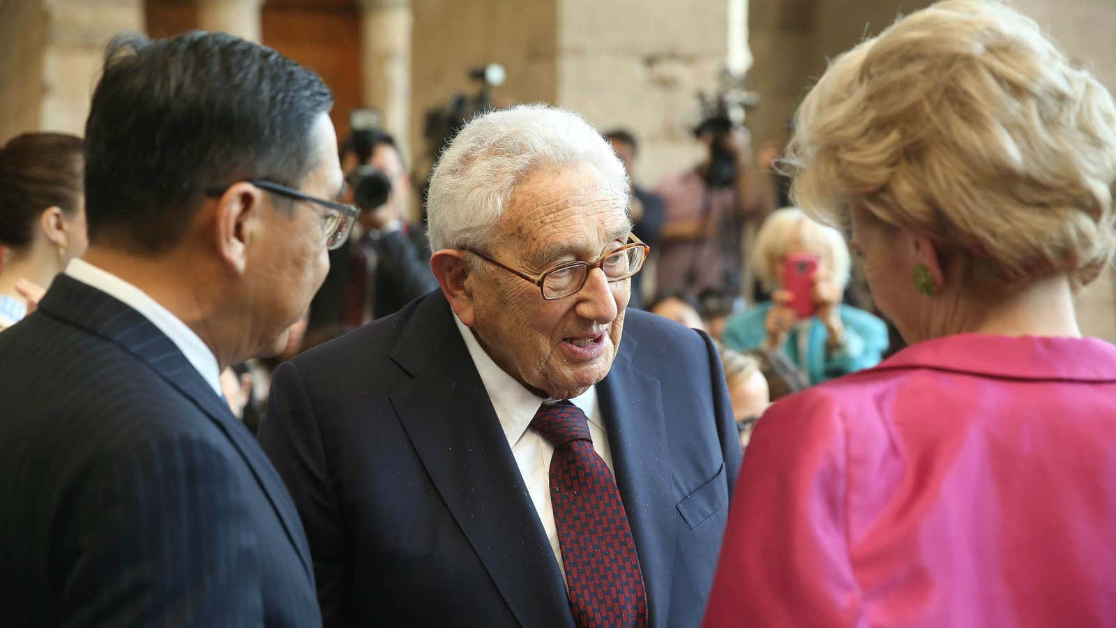Noted fashion plate Henry Kissinger at the Met on May 4, 2015.