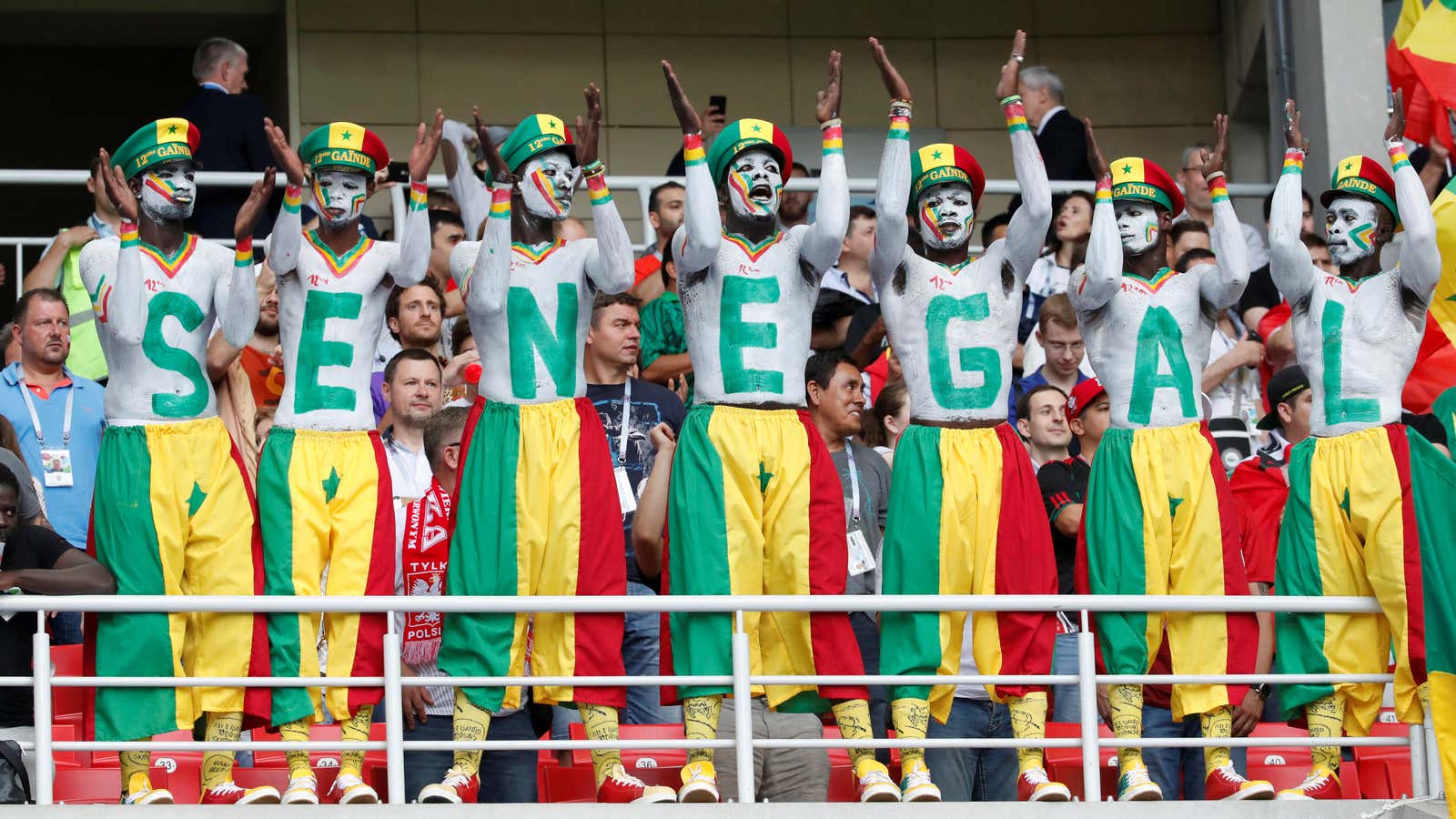 Senegalese fans bring the love