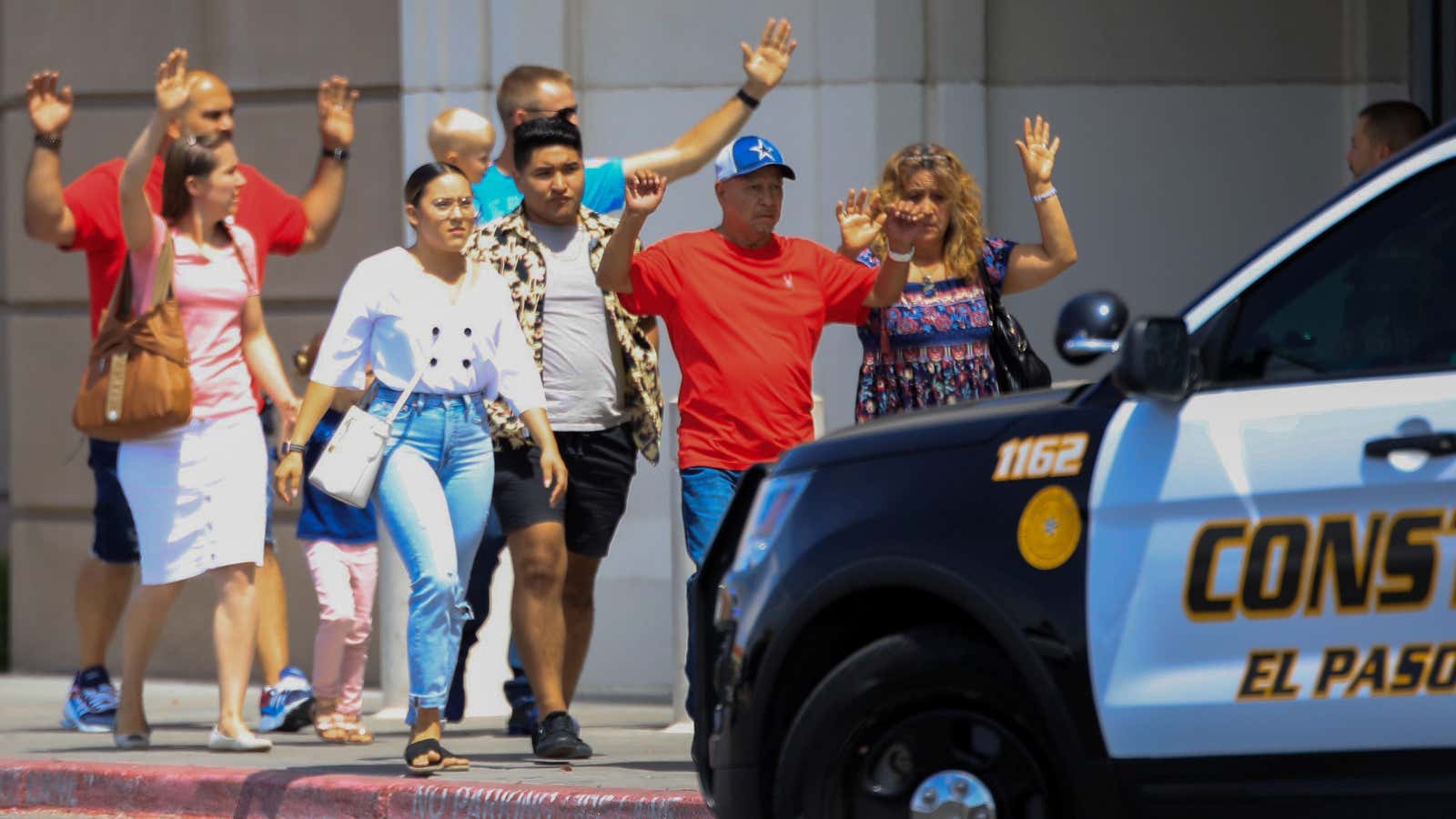Shoppers exited the El Paso mall with their hands up following a mass shooting.