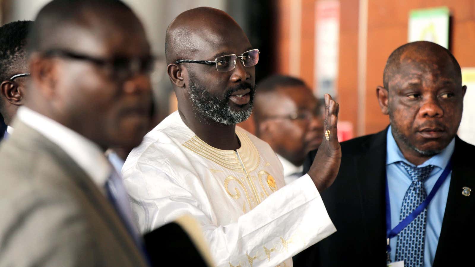 “Stop. How much?”
Liberia’s president George Weah