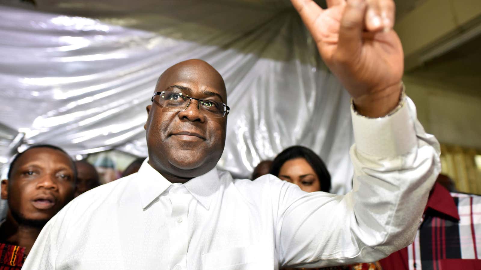 Felix Tshisekedi, leader of the Congolese main opposition party, the Union for Democracy and Social Progress