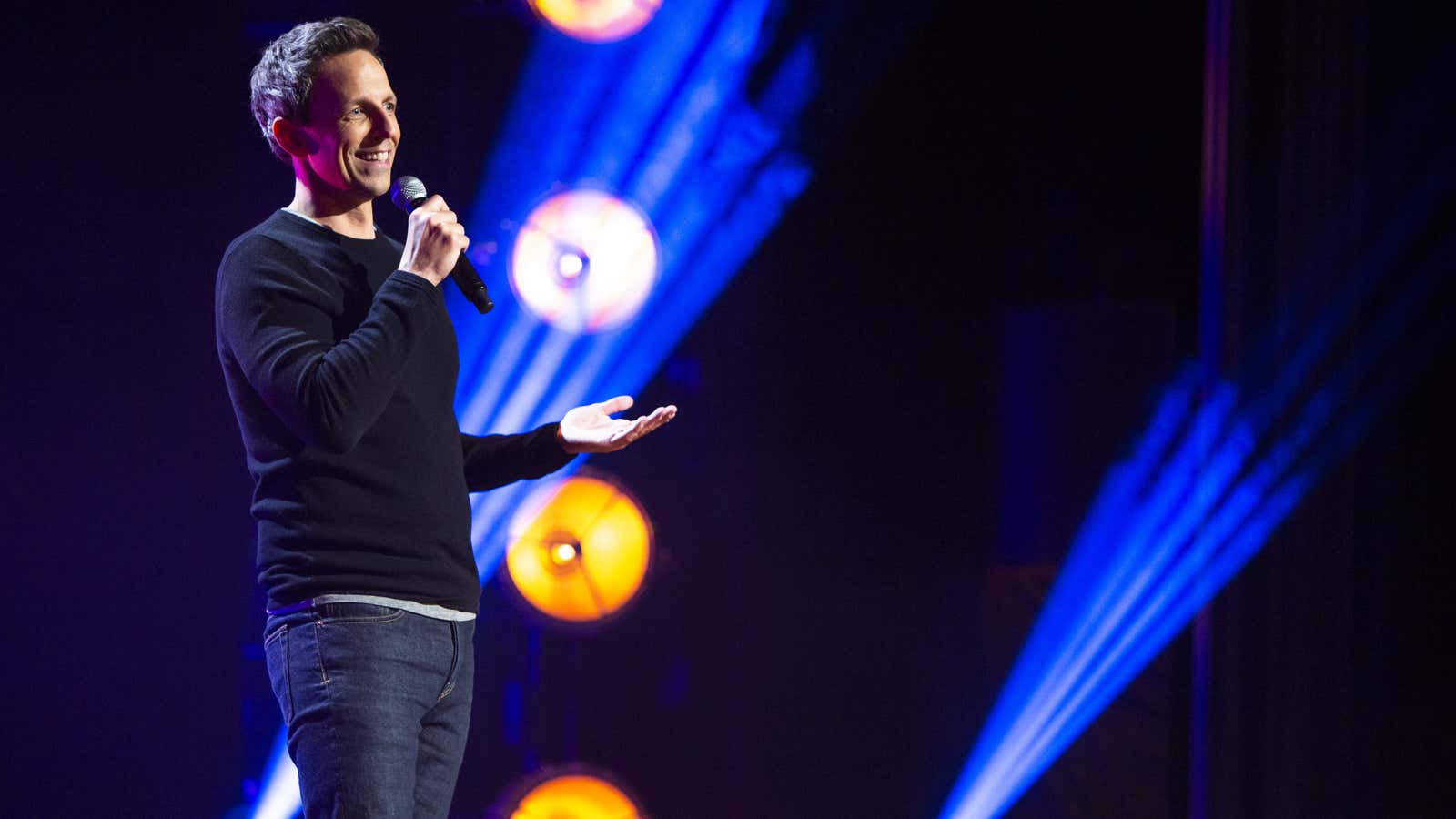 Seth Meyers’ new Netflix comedy special has an interesting feature.
