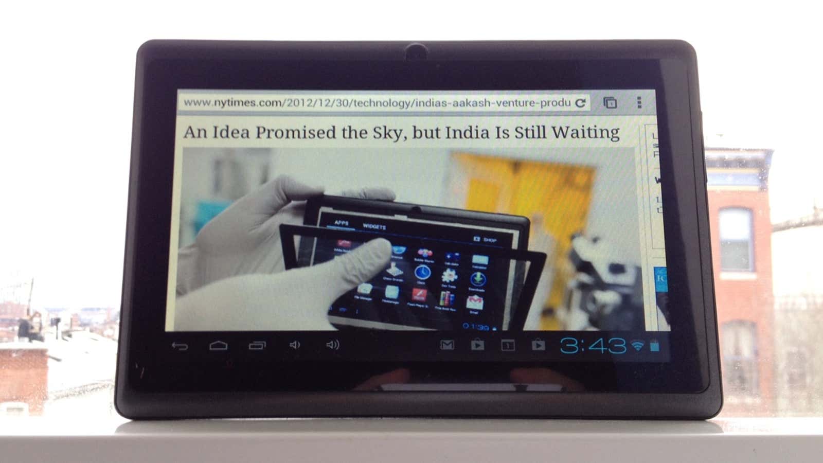 The Aakash 2, a $40 tablet from DataWind