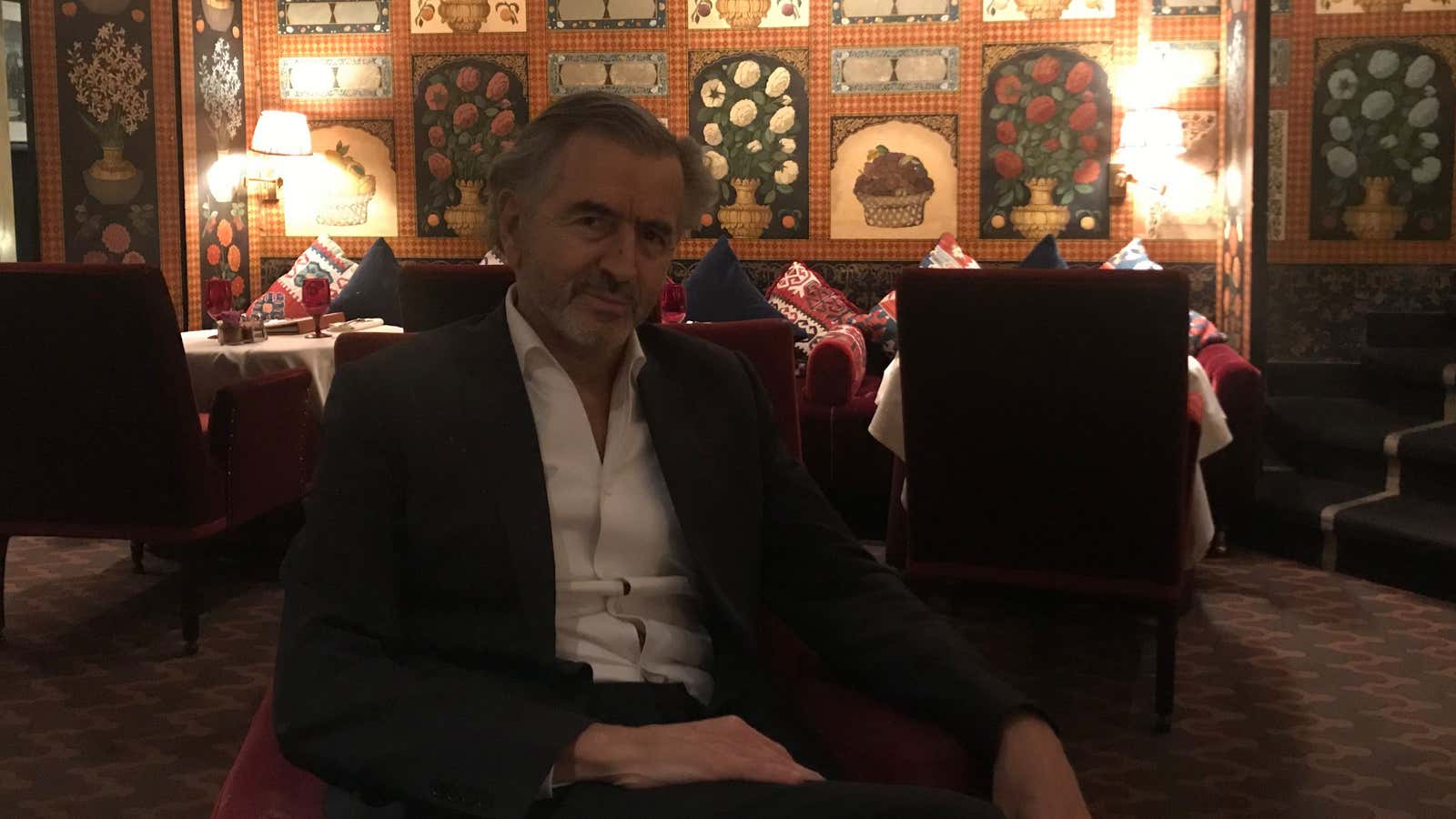 BHL at the Carlyle Hotel in New York.