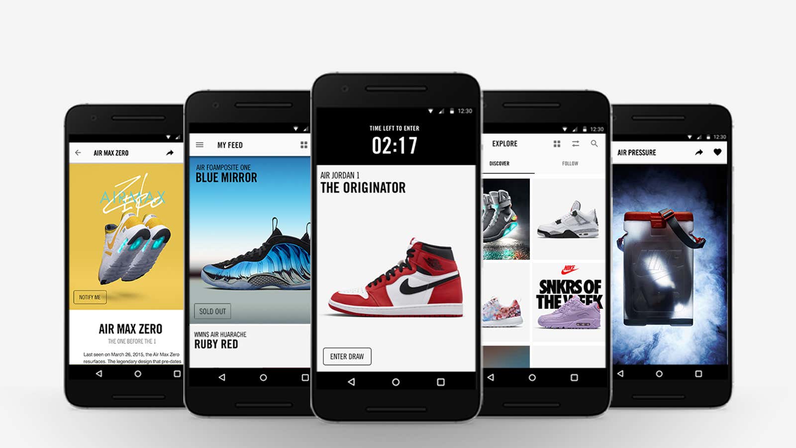 The Nike SNKRS app.