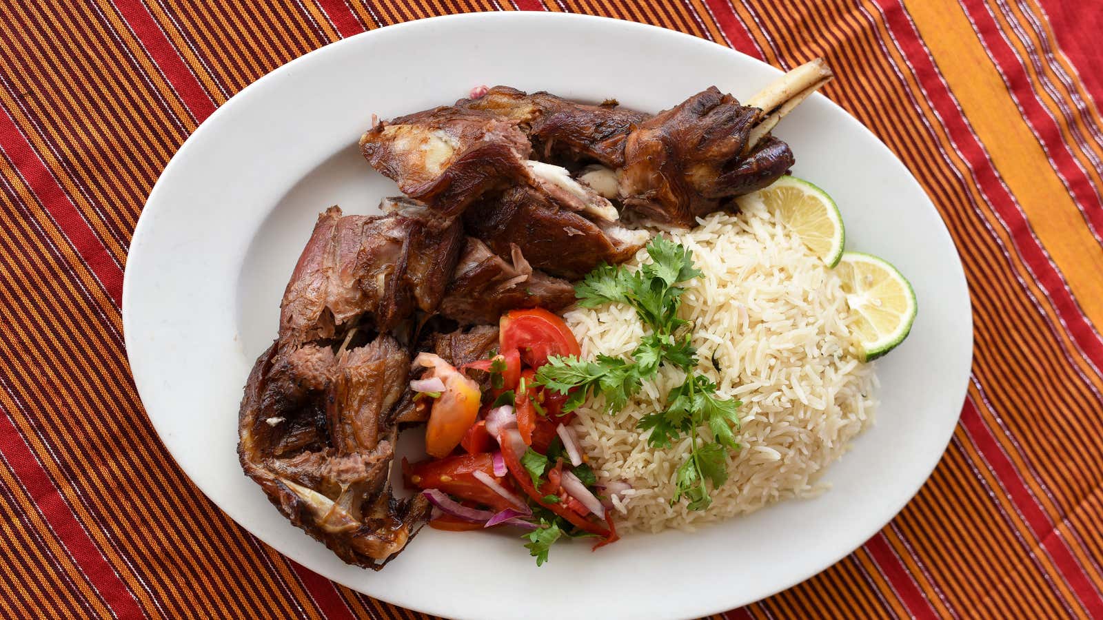 Goat meat with rice