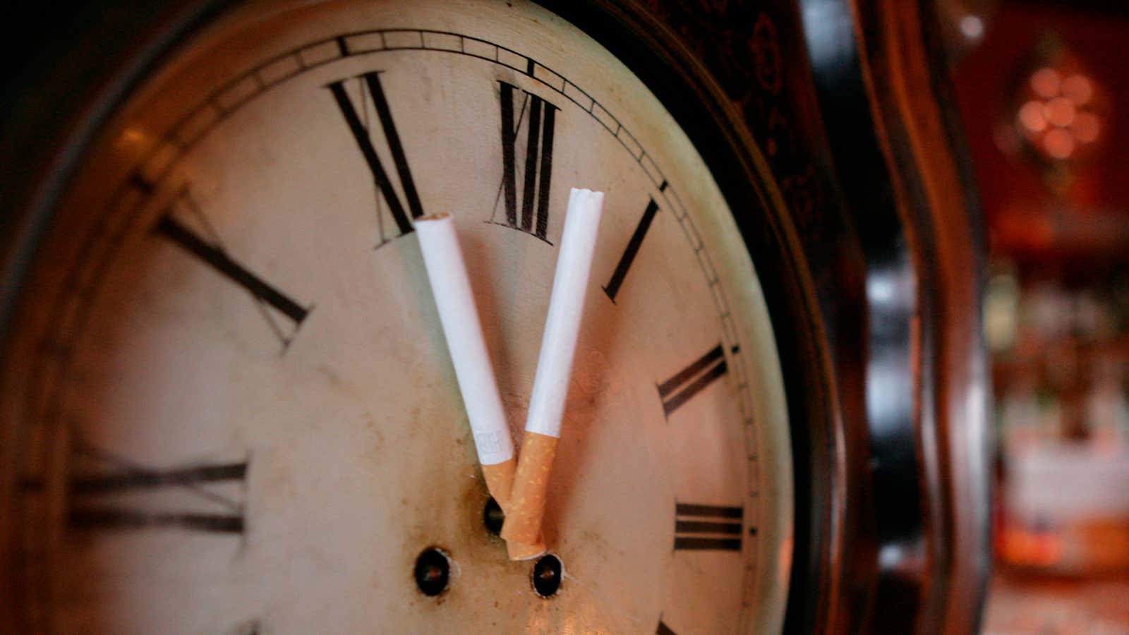 The clock is ticking on cancer sticks.