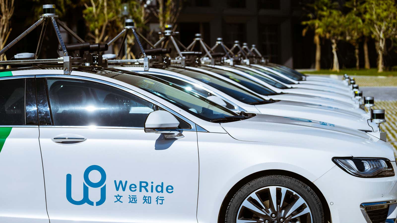 WeRide’s self-driving cars.