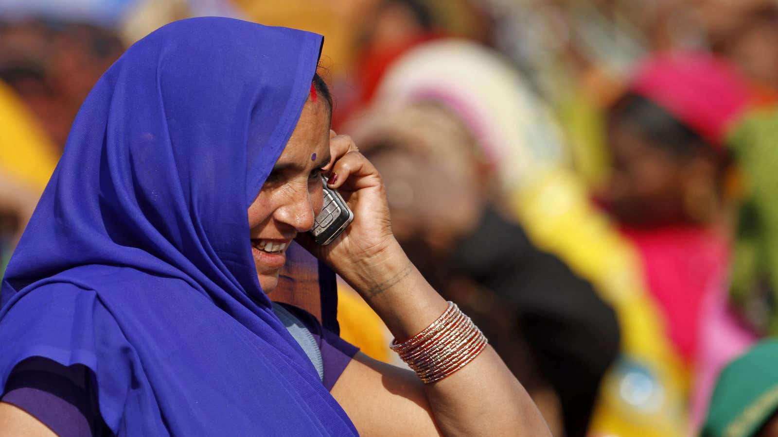 Her phone will soon be as Indian as her sari.