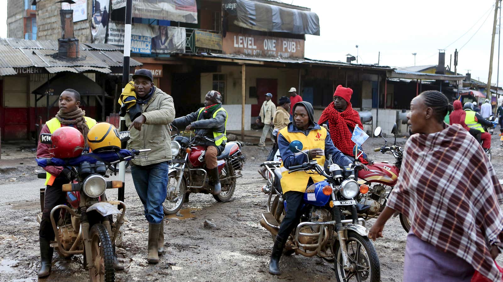 Electric motorbikes could be only a couple hundred dollars more expensive than conventional motorcycles, which are ubiquitous in Africa.