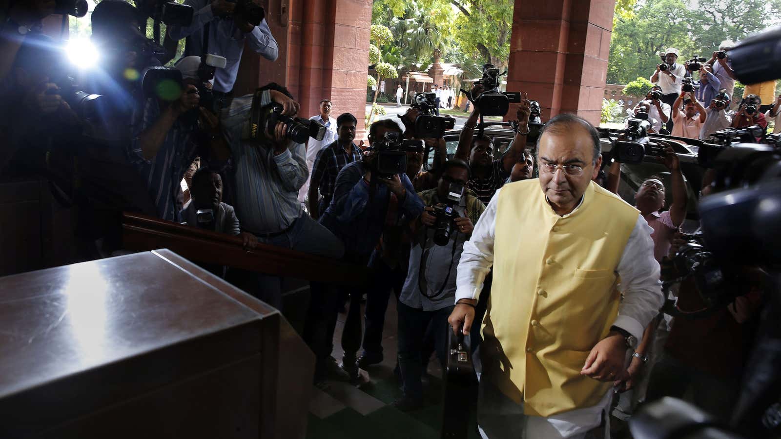 Arun Jaitley tabled his first budget in Parliament.