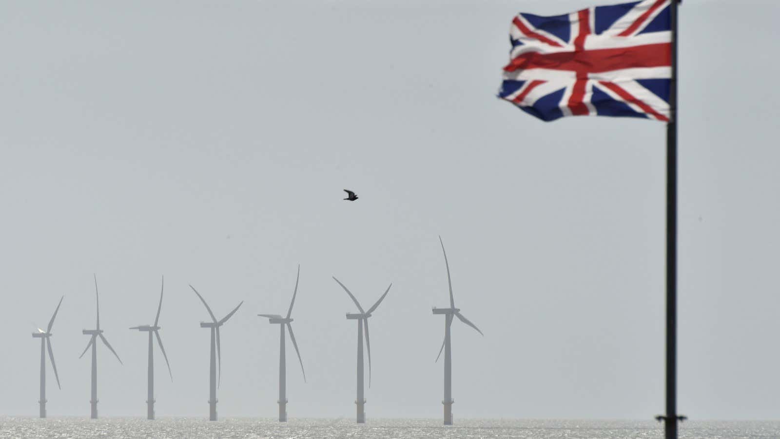 Flying the flag for wind power.
