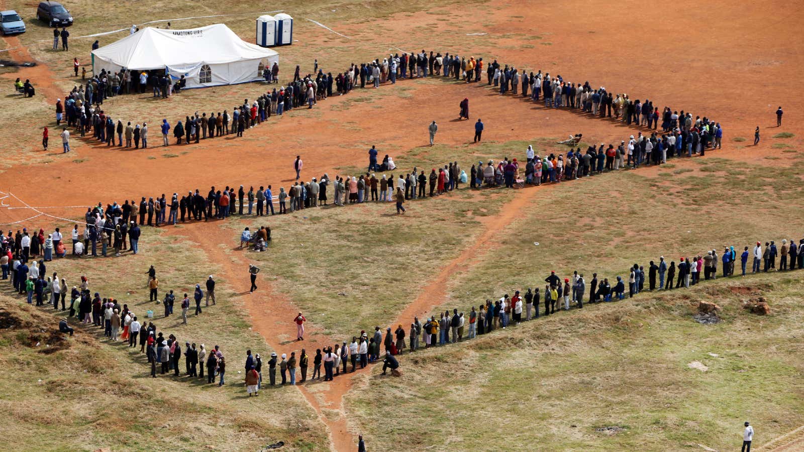 South Africans would line up to choose a new leader.