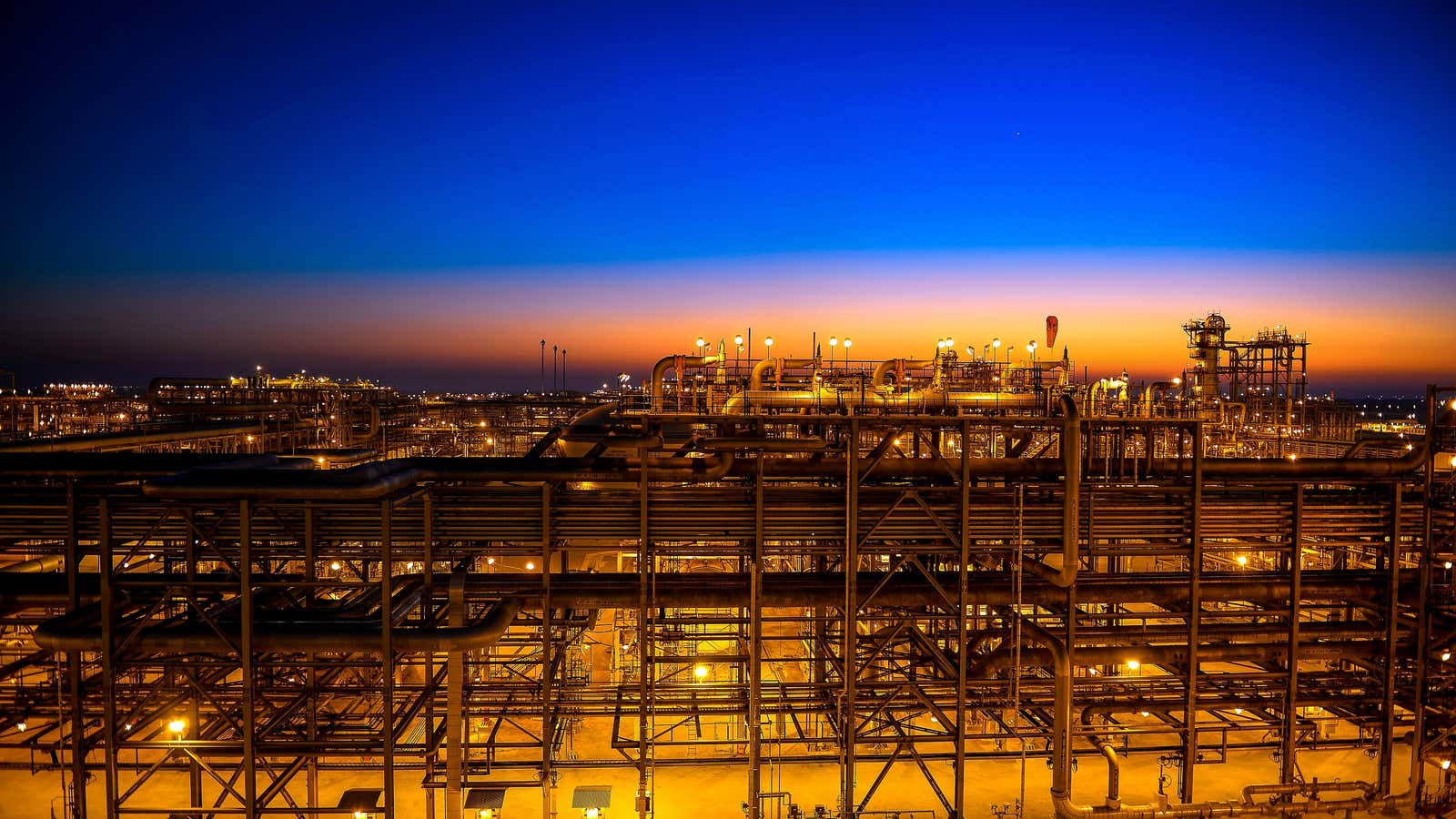 The sun is setting on Aramco’s big plans.