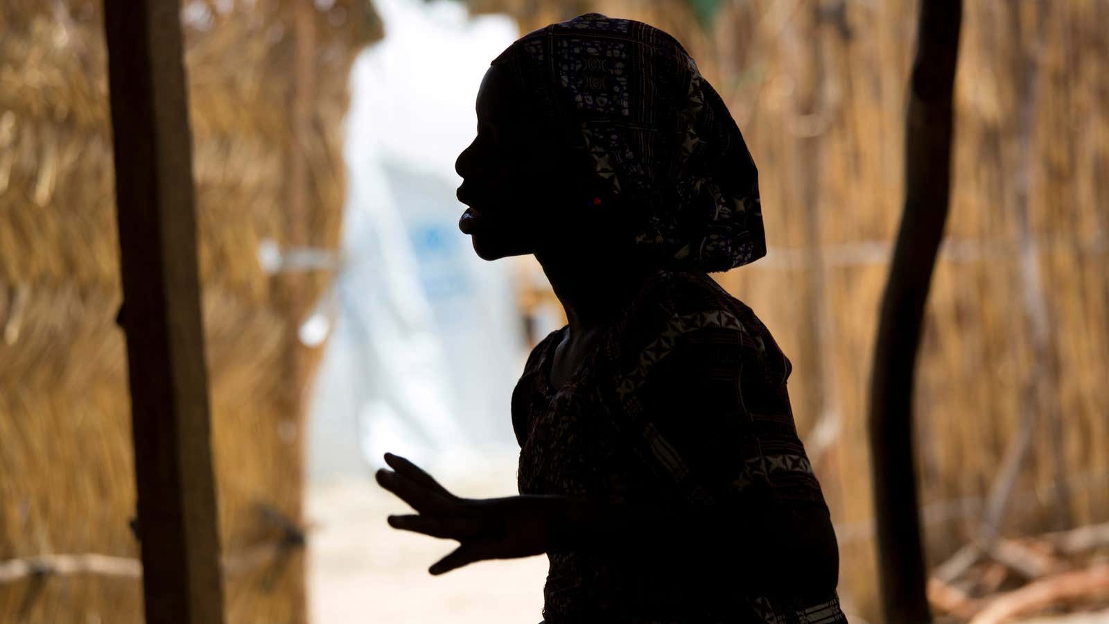 Fifteen year-old refugee Fati, is pictured at the Minawao refugee camp in Northern Cameroon