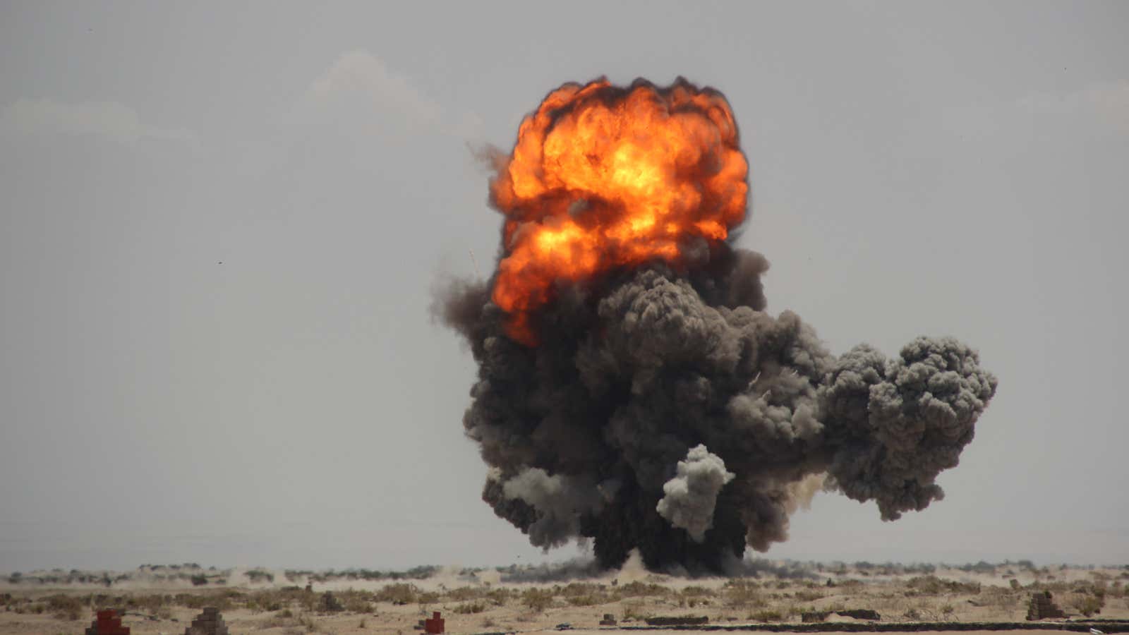 A controlled explosion this week in Yemen.
