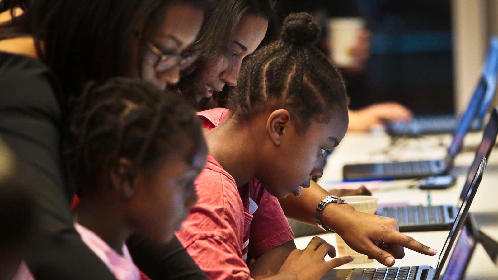 A Black Girls Code workshop at Google.