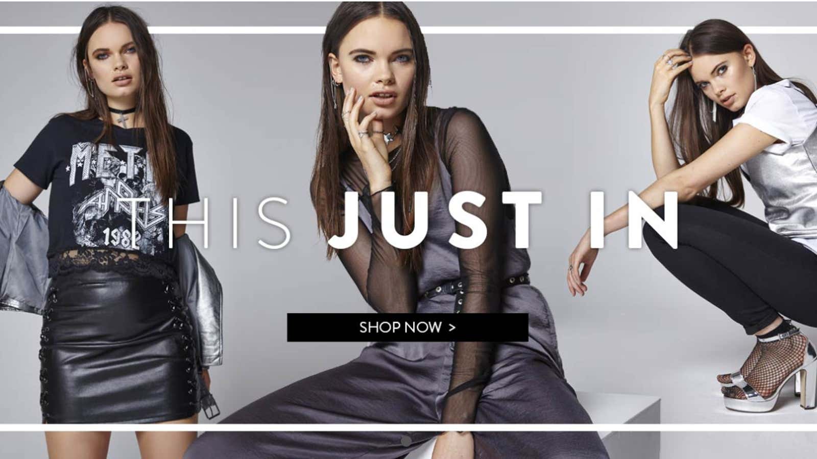 Something is always “just in” at Boohoo.