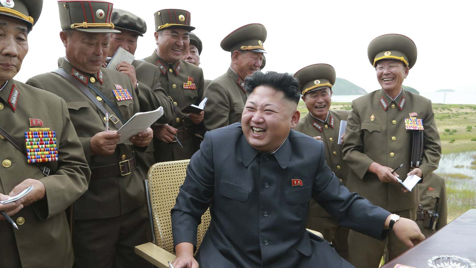 Kim must be feeling pretty pleased with himself.