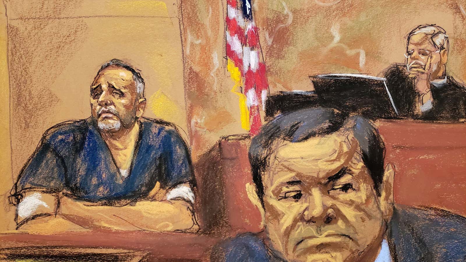El Chapo goes to court.