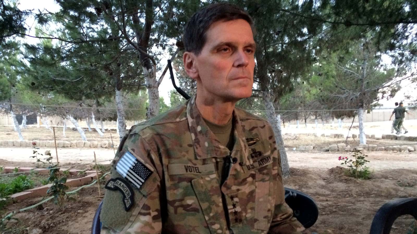 In Syria, US General Joe Votel is the top, uh, non-combat commander.
