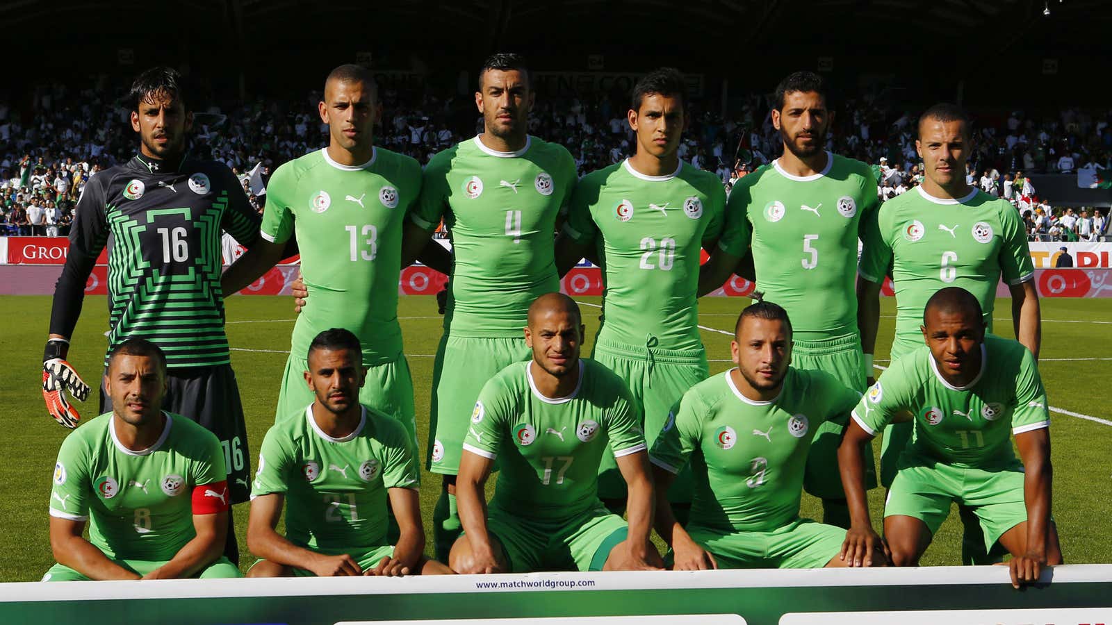 Two-thirds of Algeria’s World Cup squad were born in France.