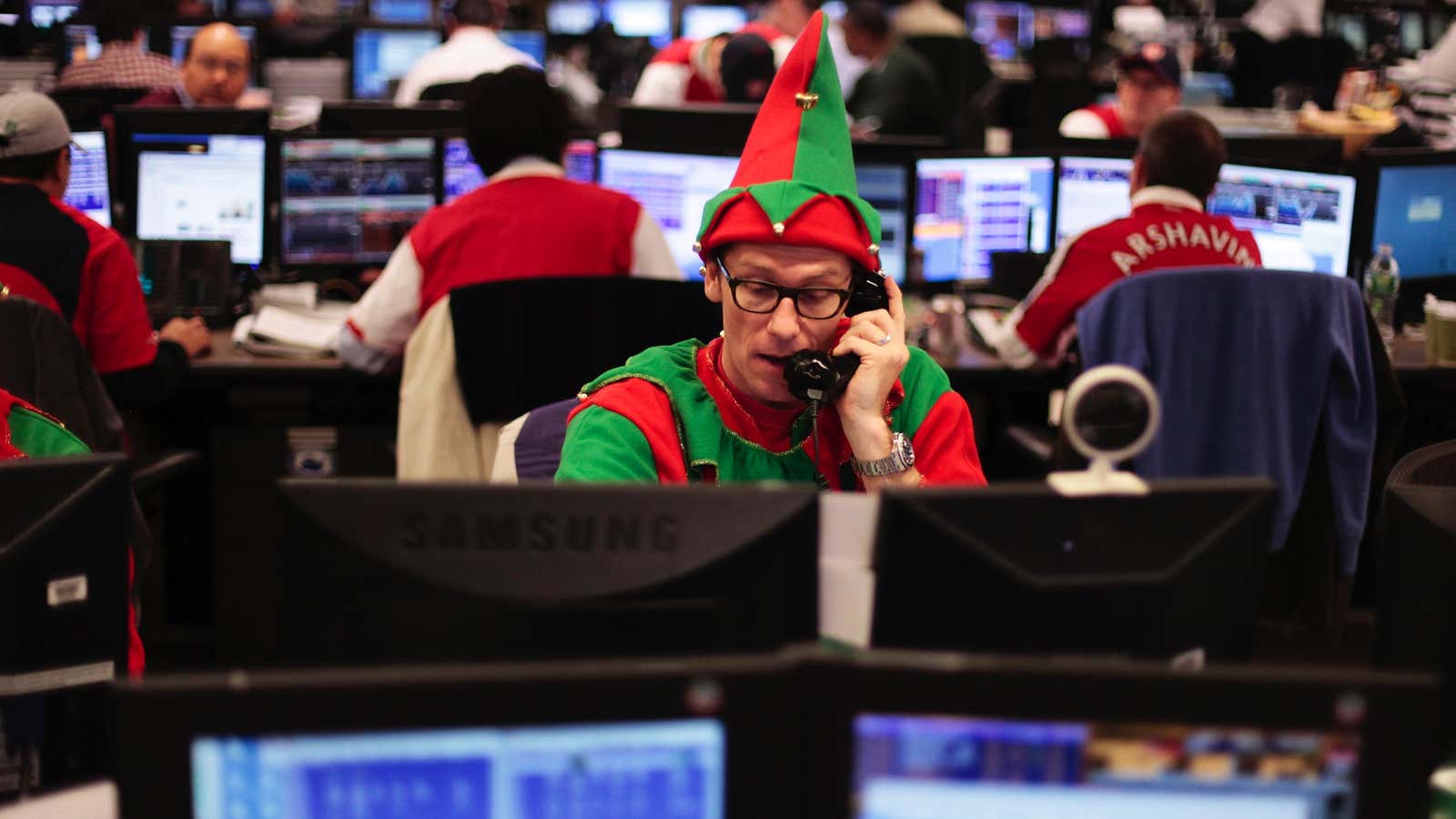 Christmas came early on Wall Street.