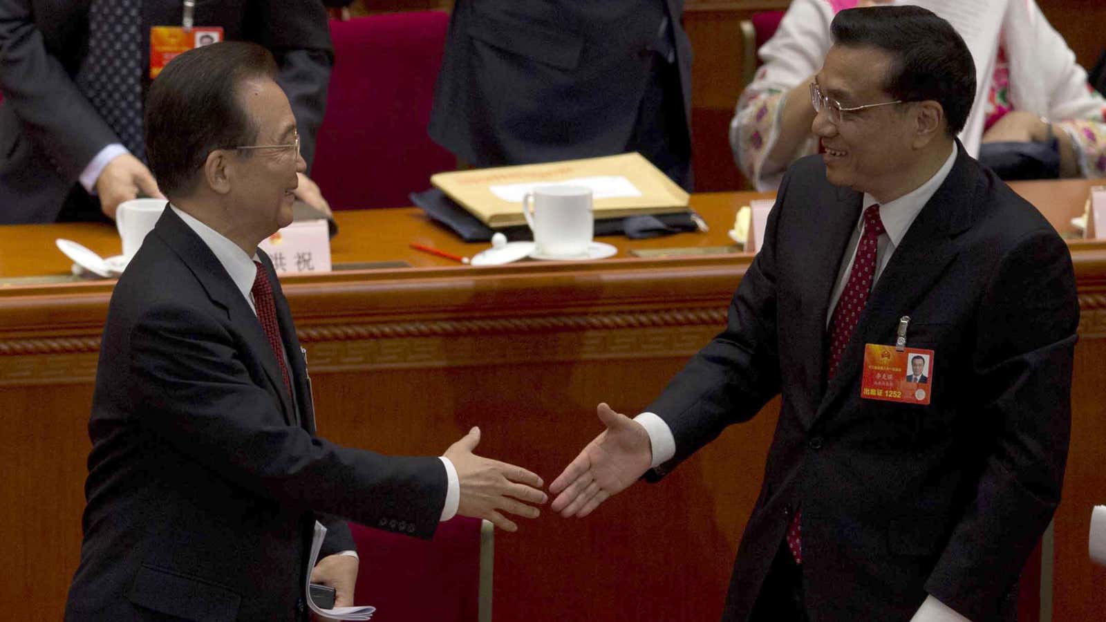Wen Jiabao hands off China’s massive reform challenges to incoming premier, Li Keqiang.