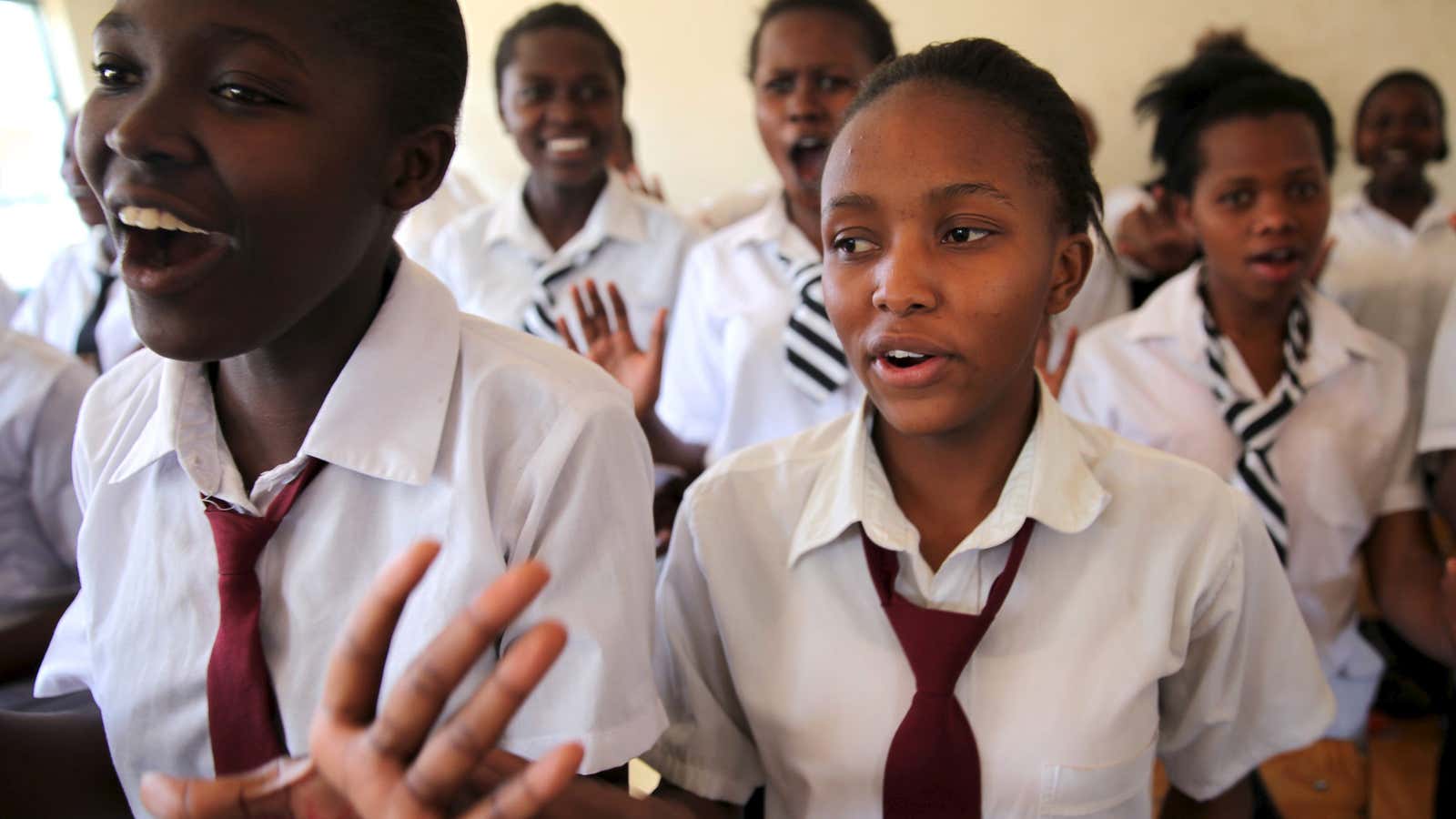 Adolescent Kenyan schoolgirls