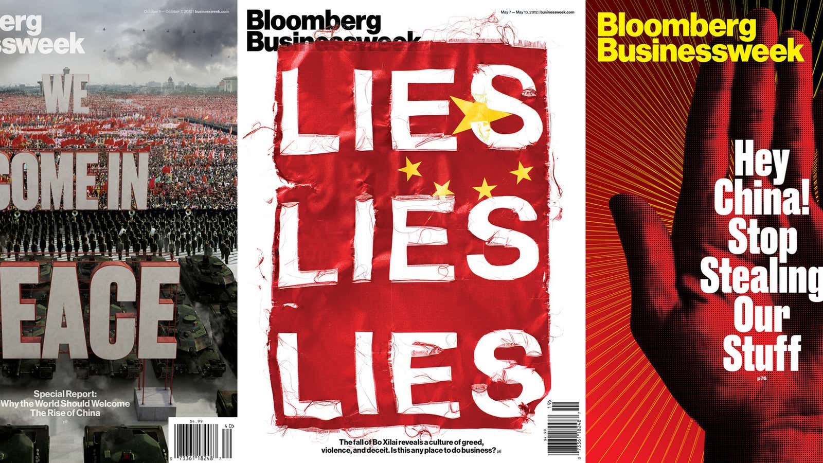 US-China relations as seen through Businessweek covers from the past six months