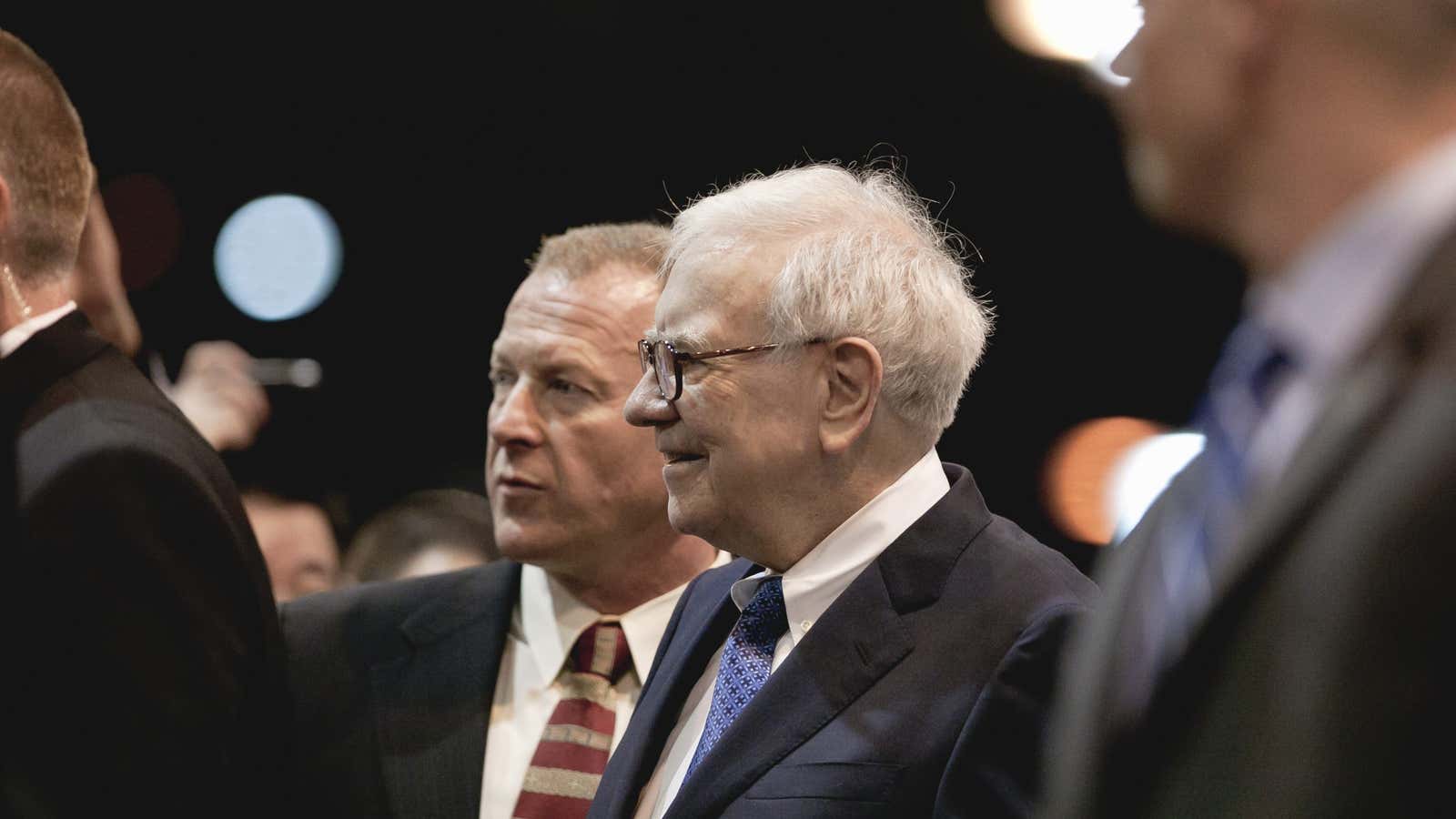 Buffett with his head of security, Dan Clark.