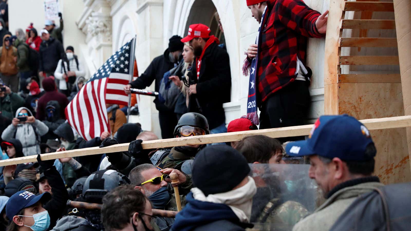 Pro-Trump protesters stormed the US Capitol during a rally to contest the certification of the presidential election results.
