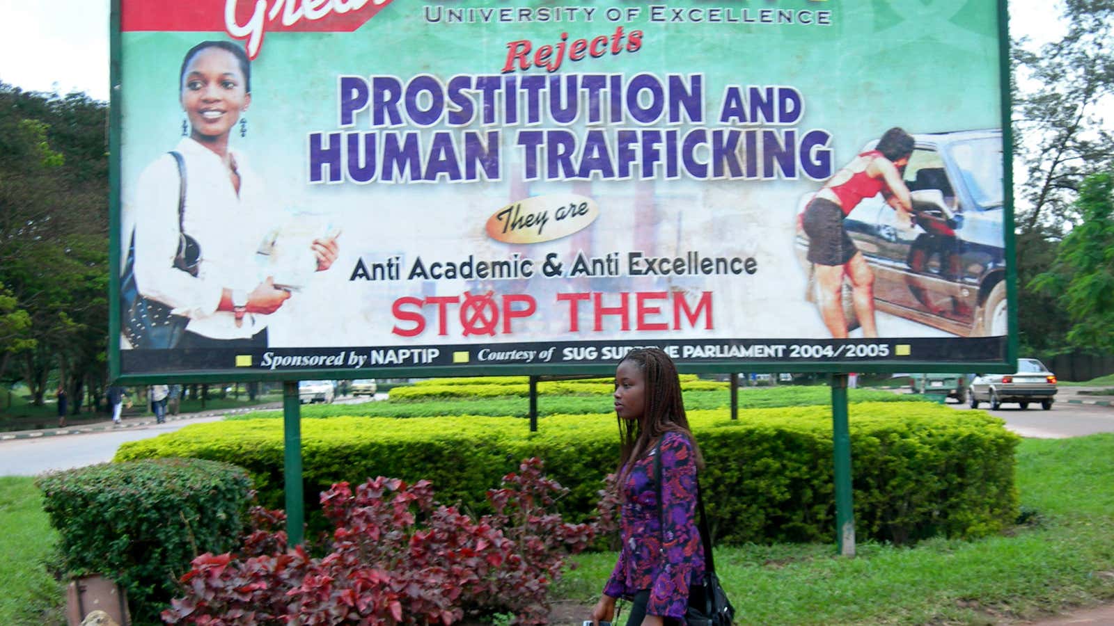 The University of Benin in Edo state has sponsored anti-trafficking campaigns.