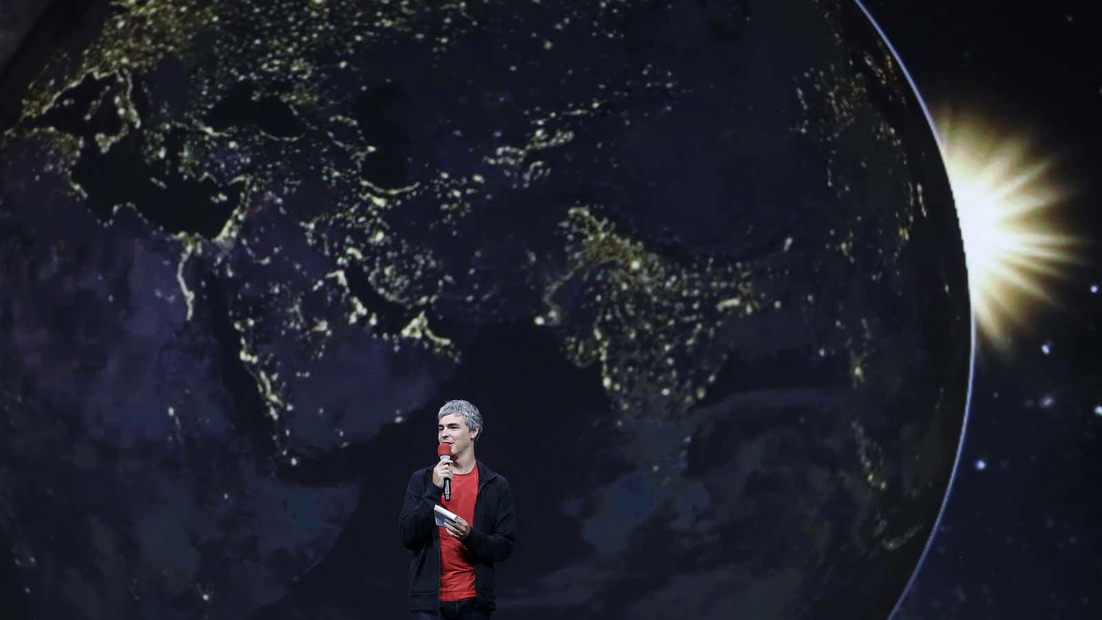 Google’s Larry Page contemplates world domination.