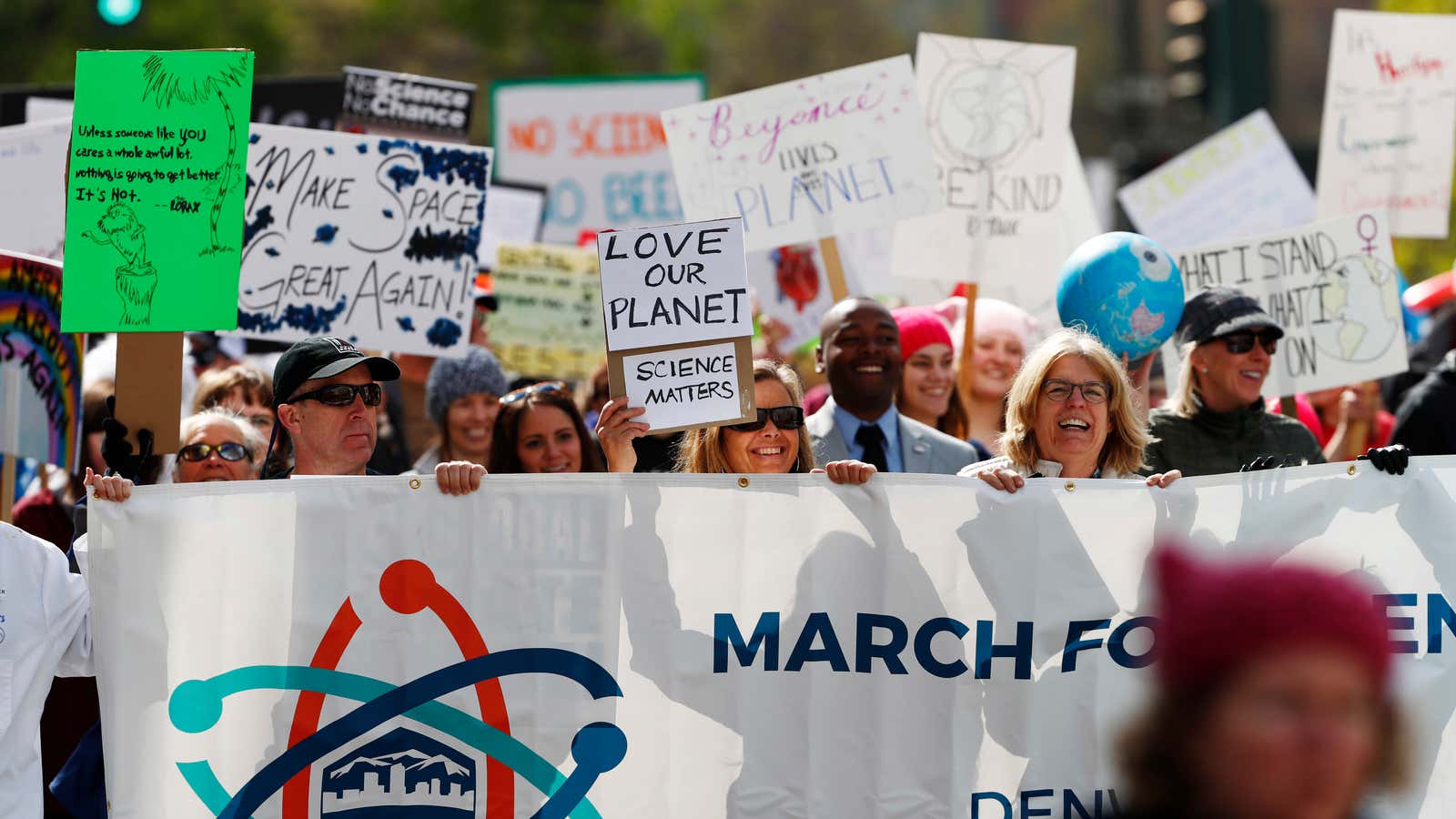 Marching for science.
