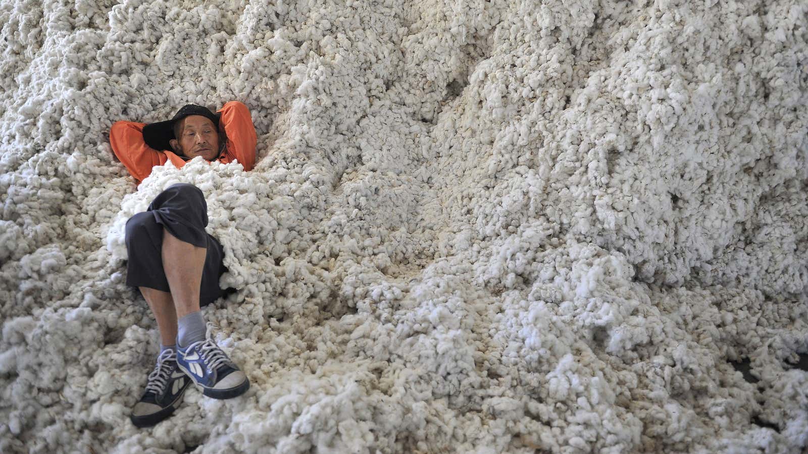 China is resting on a giant stockpile of cotton.