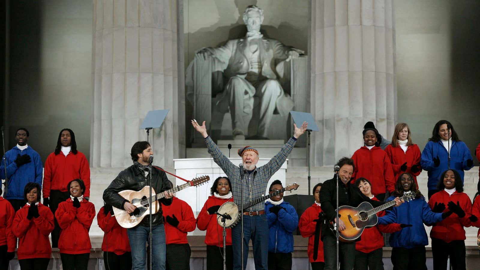 Seeger performing in Washington, DC in 2009.