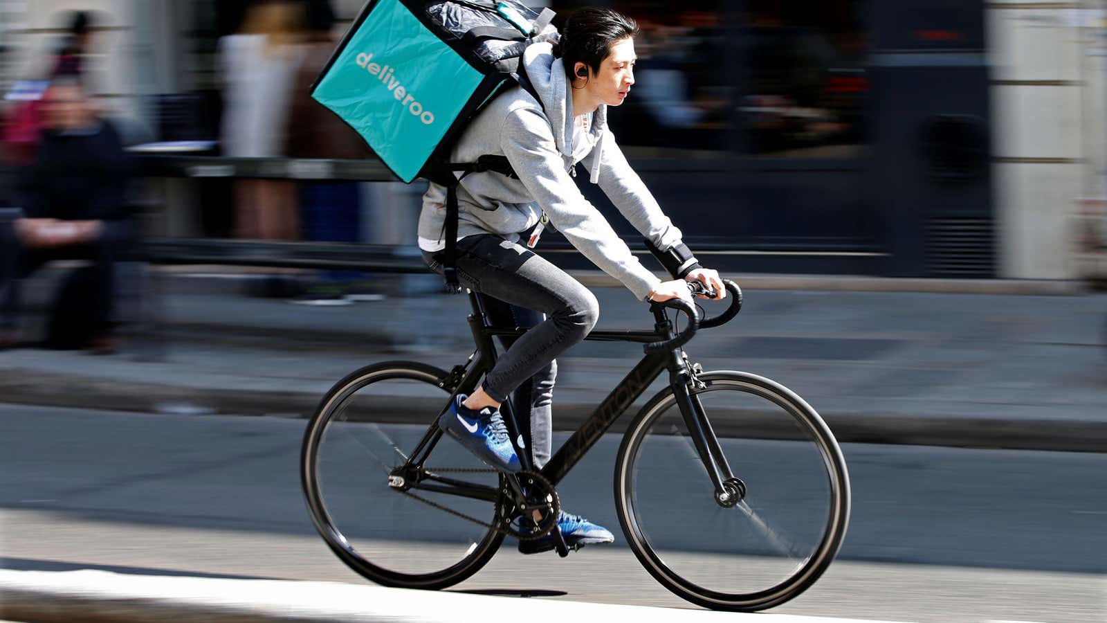 Gig economy workers like those that deliver for Deliveroo typically have fewer social protections than typical workers.
