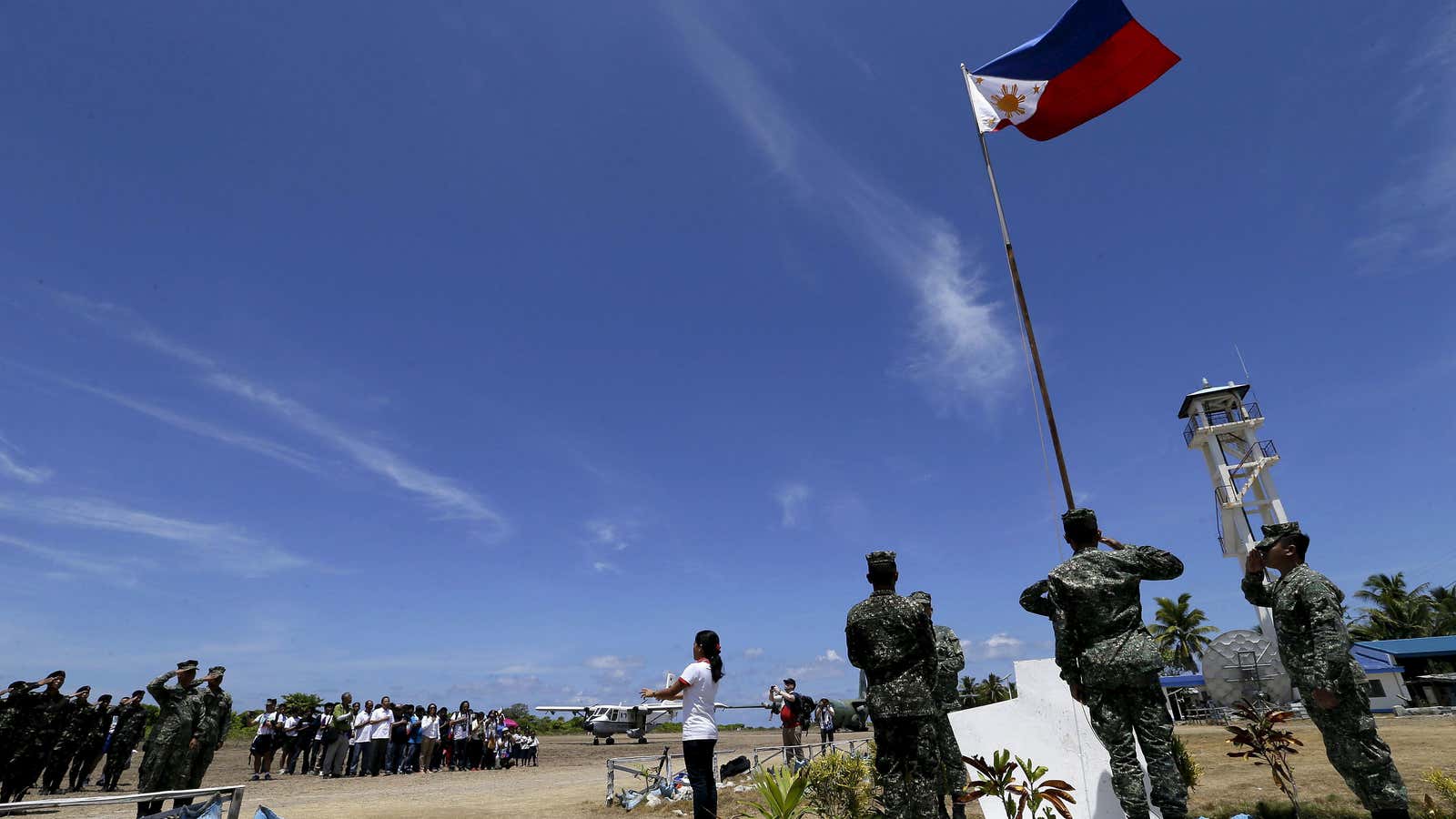 Filipino patriotism on Thitu Island.