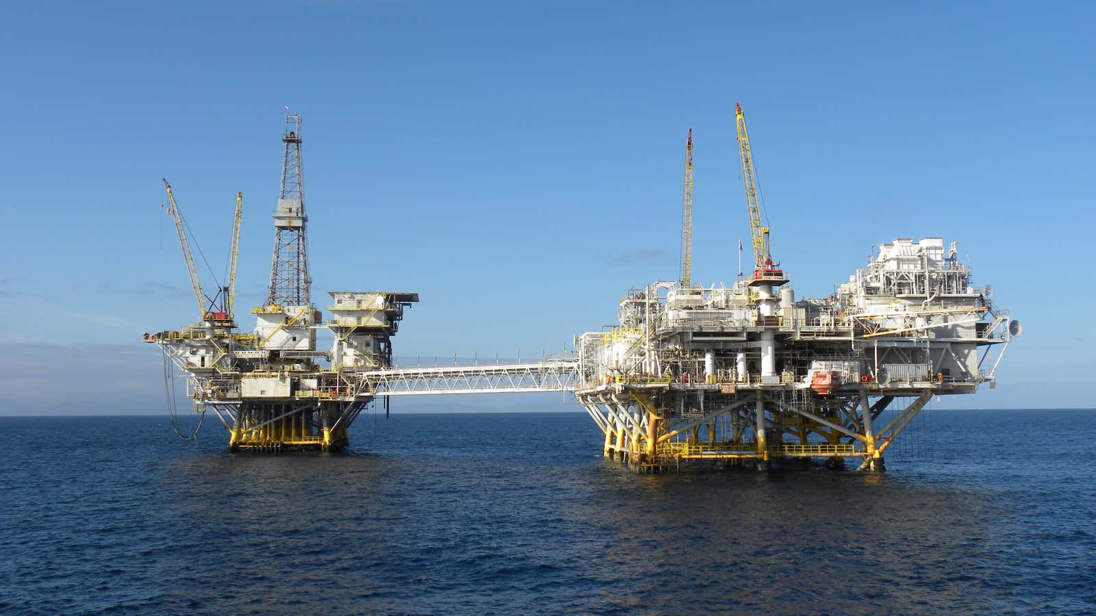 Offshore oil platforms are becoming a rarer sight.