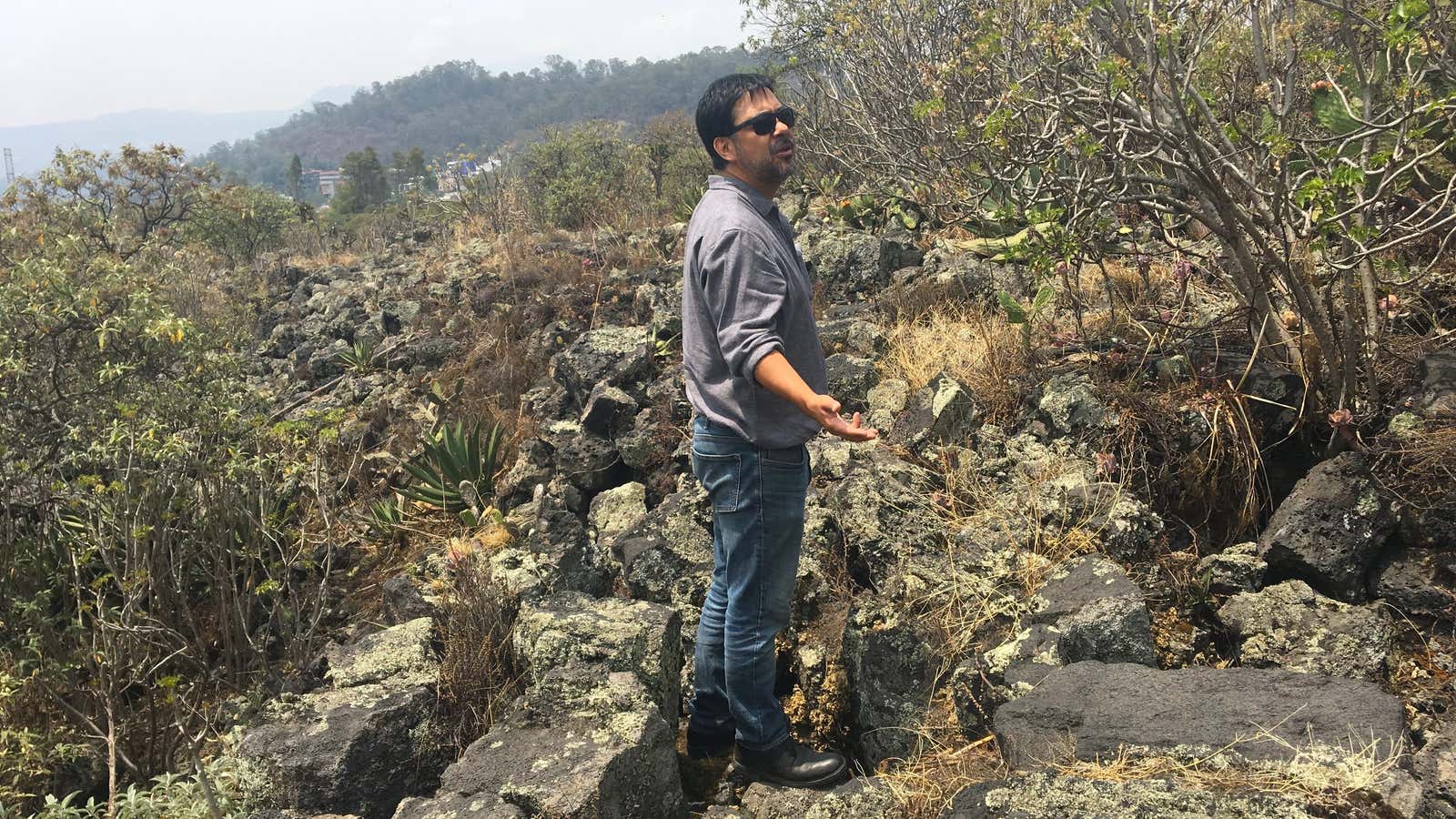 Pedro Camarena, a landscape architect, wants the city to re-expose an ancient lava flow. It could help solve the water crisis.