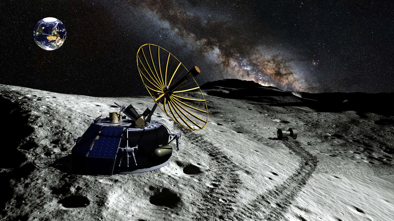 An artists’ rendering of the Moon Express MX-1 lander.